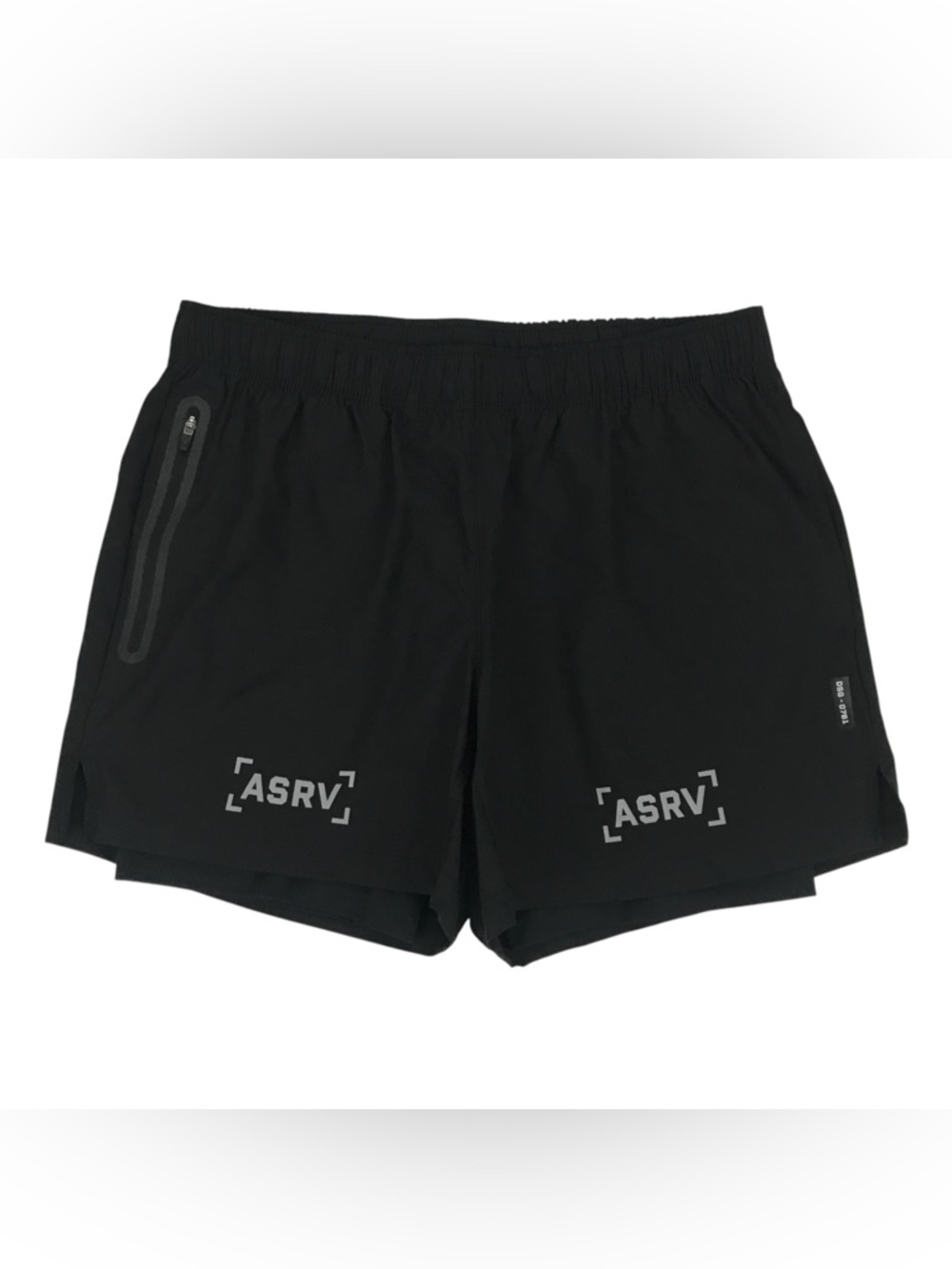 ASRV RIPSTOP 5" LINER SHORTS MENS MEDIUM M BLACK DSG-0761 GYM RUNNING TRAINING